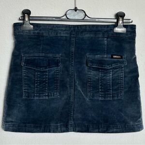 vintage guess corduroy mini skirt y2k